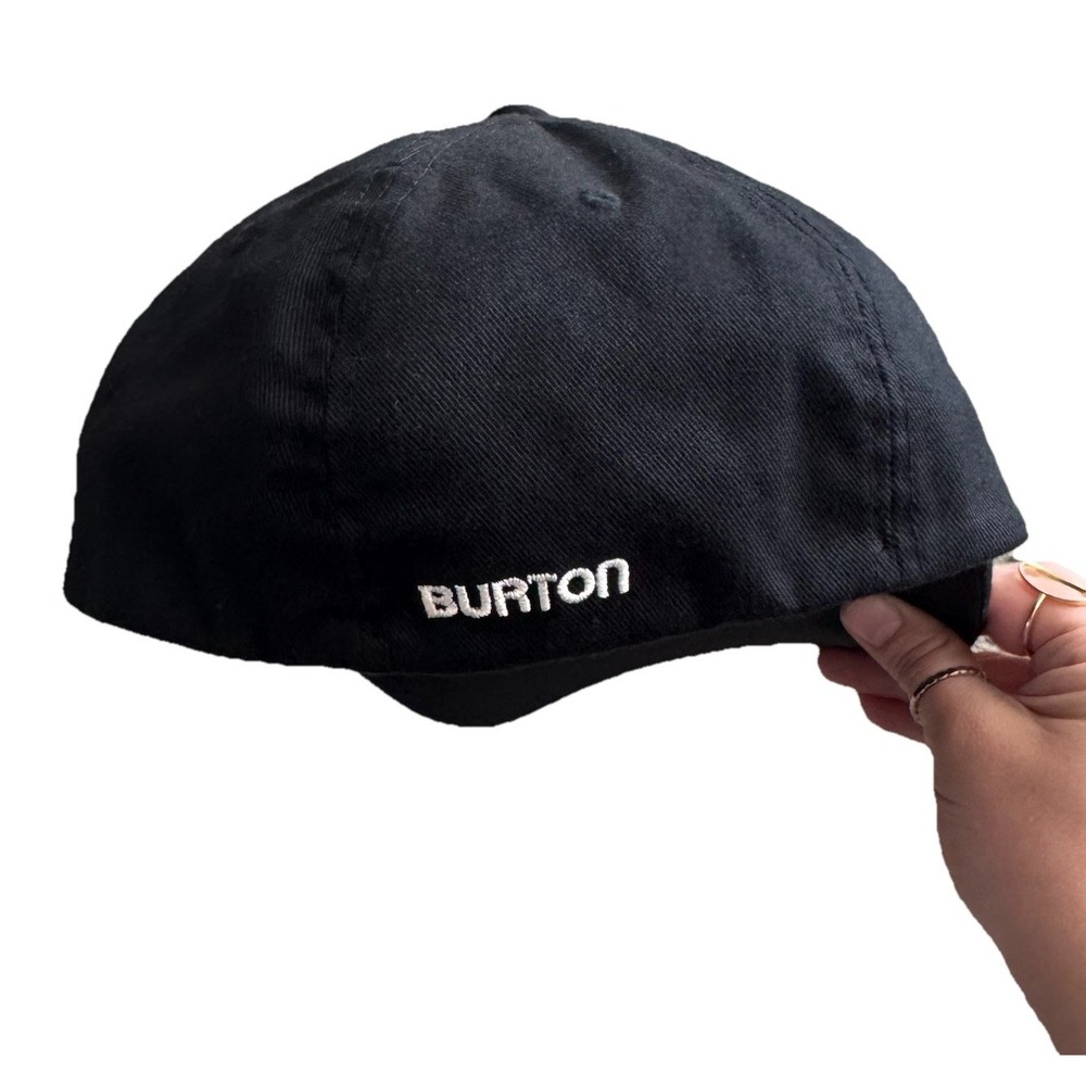 Burton Snowboard Slidestyle Flexfit Baseball Hat One Size True Black White Logo - Picture 5 of 6